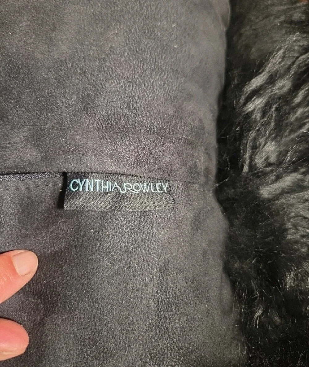 Cynthia ROWLEY 100% Mongolian Lamb Wool Decorative Pillow